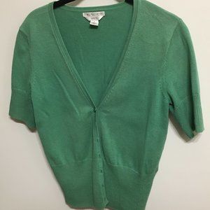 Short Sleeve Green Cardigan